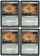 Expedition Map 4x x4 PLAYSET 2009 Zendikar Colorless Artifact MTG NM Actual Pics