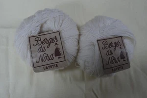 Berger du Nord Layette 2Skeins 85%Wool 15%KidMohair 220yds ea Vintage (France) - Picture 1 of 2