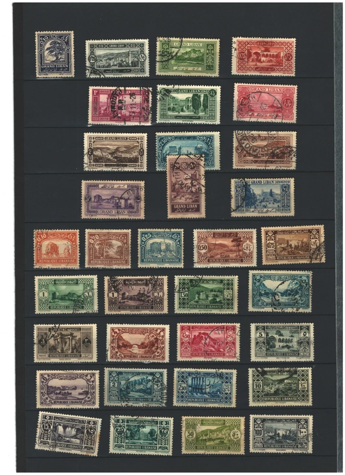 Lebanon Liban French Colonies USED 2 SET VIEW STAMPS LOT (Leb 390) - Image 1 of 1