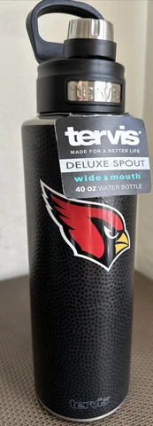 TERVIS 40 OZ WIDE MOUTH ~NEW~ ARIZONA CARDINALS  METAL WATER BOTTLE - NFL Cover