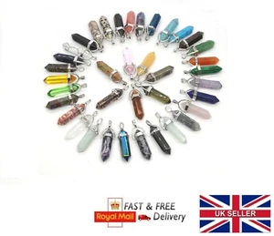 Natural Quartz Keyring Chakra Crystal Healing Point Cut Gemstone Reiki Key Ring - Picture 1 of 8