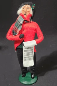 Figura de exhibición de Navidad Byers Choice Carolers Firning Man con partituras - Imagen 1 de 4