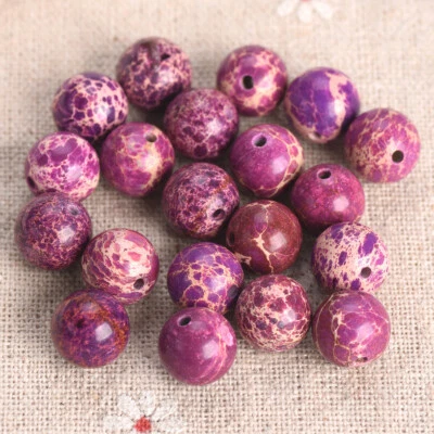 Cuentas sueltas de piedra de crismatita natural redondas de turquesa artificial de 4/6/8/10/12 mm Foto 1 de 4