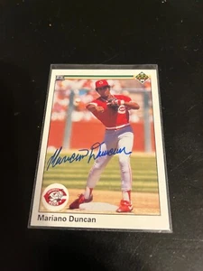 1990 Upper Deck Mariano Duncan Autogramm Cincinnati Reds in Person - Bild 1 von 1
