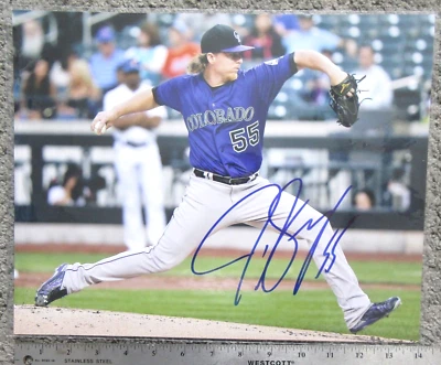 JON GRAY ROCKIES PITCHER MLB 11x14" GLOSSY PHOTO ORIGINAL AUTOGRAPH SIGNED - Image 1 of 3