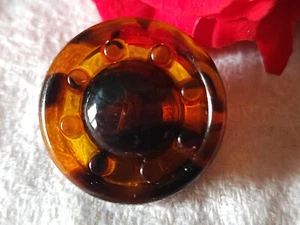 Antique High Relief Glass Button Scale 2.2cm Diameter D14D - Picture 1 of 5