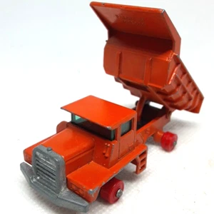 Lesney Matchbox Mack Dump Truck No.28 Orange Made In United Kingdom - Picture 1 of 8
