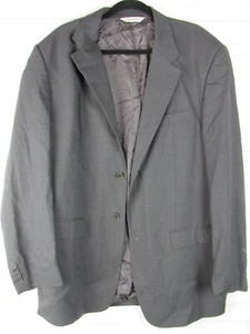 Pronto Uomo Mens Black 2 Button Suit Jacket Size 46 Extra Long - Picture 1 of 6