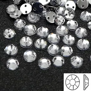 1000 Clear Flatback Acrylic Sewing Round Rhinestone Gems 5mm Sew on beads - Picture 1 of 7