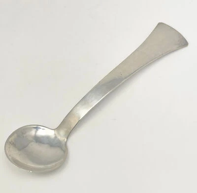 Cuchara de condimento moderna de plata de ley forjada a mano de mediados de siglo ~ Envío gratuito Foto 1 de 4