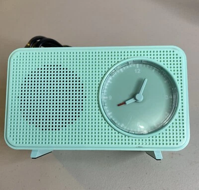 Heyday Retro Style Clock Bluetooth Speaker Aqua Tested-Works - Image 1 of 4