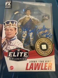 WWE Mattel Jerry The King Lawler Elite Action Figure Signed HOF 07 Inscriptions