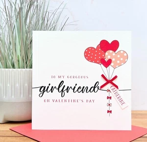 NOVIA Tarjeta de San Valentín Personalizada Hecha a Mano - Imagen 1 de 2