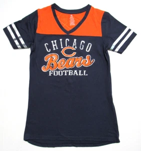 T-Shirt Chicago Bears Fußball Junior Mädchen Größe M 7/9 blau/orange NFL Teens - Bild 1 von 3