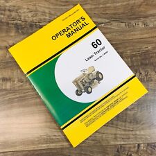 Operators Parts Manuals For John Deere 60 Lawn Tractor Garden Mower SN 1-8000