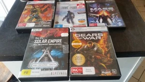 5 x pc games , gears war , solar empire , halo 2 , mass effect , lost planet - Picture 1 of 12