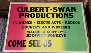 Culbert-Swan Productions - Hochtauchende Esel - Vintage Originaldruck - selten! - Bild 1 von 8