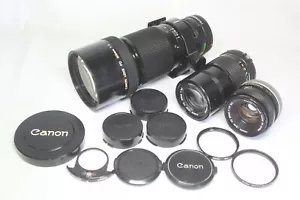 Lot of 3 Canon New FD 300mm F/4 + 135mm F/3.5 + FD 50mm F/1.8 S.C. Lens - Picture 1 of 24