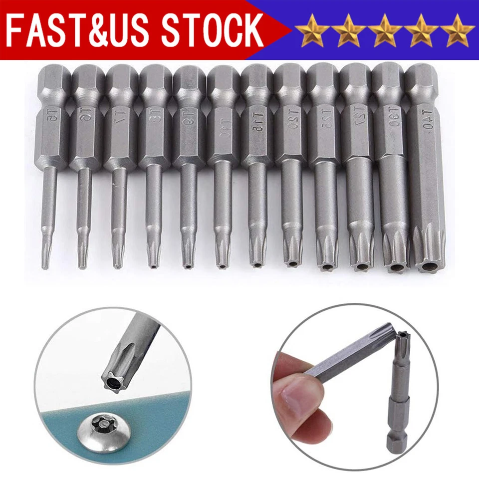 Security Torx Bit Set + Hex Key Allen Bit Set - For Power Drill & Impact Driver - Image 1 of 4