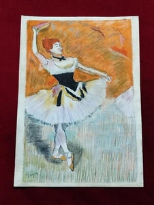 EDGAR DEGAS Drawing On Paper (handmade) Signed And Stamped Vtg Art - Picture 1 of 7