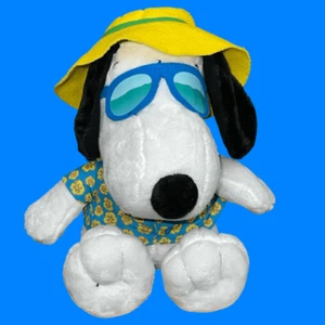 2017 Peanuts Snoopy Beach Bum Plush 14” - Picture 1 of 4