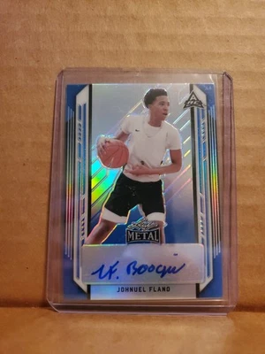 2022 Leaf Metal Basketball Johnuel Boogie Fland Auto Blue Prizm/50 - Image 1 of 2