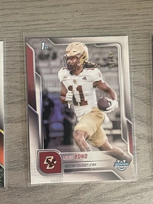 2025 Bowman Chrome U Lewis Bond 1st True White /15! Boston College 🔥🔥 - Image 1 of 2