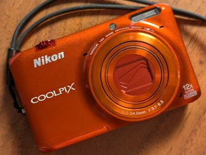 Nikon COOLPIX S6500 16.0MP orange Digital Camera 16MP 12X Zoom English in works - Picture 1 of 12