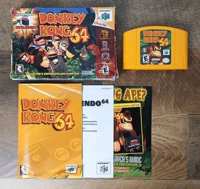 Donkey Kong 64 (Nintendo 64, 1999) Complete CIB - Tested - No Expansion Pak - Image 1 of 4