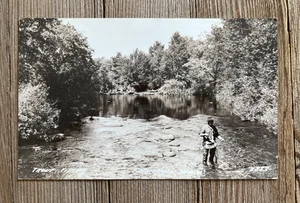 Vintage Postkarte Äsche Michigan RPPC Crawford County MI Angeln 1941 Fluss - Bild 1 von 2