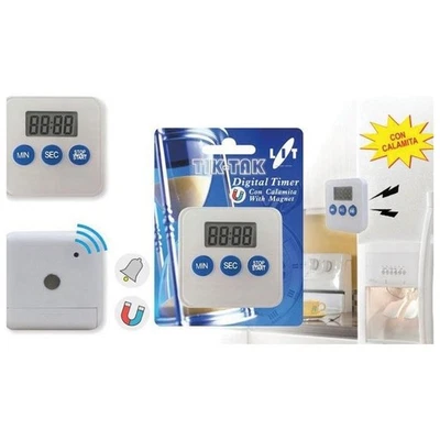 Timer contaminuti digitale con calamita bianco - Immagine 1 di 3
