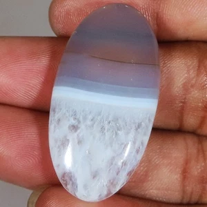 Untreated Ice Solar Quartz Oval Cabochon Loose Gemstone 55.30 Ct 21x41x7 mm UT89 - Picture 1 of 6