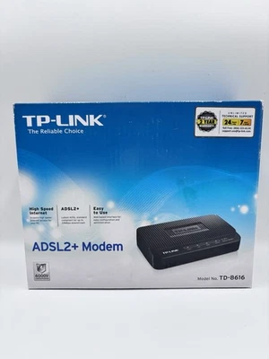 TP-Link ADSL2+ Modem 24Mbps Downstream Bandwidth TD-8616 MODEM/CHARGER ONLY! NWB - Image 1 of 4