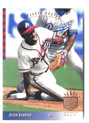 1993 SP Upper Deck #62 Deion Sanders Atlanta Braves MM - Image 1 of 2