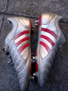 RARE Adidas Predator Pulse Silver 2004 Soft Ground Stud Football Boots SizeUK11 - Bild 1 von 4