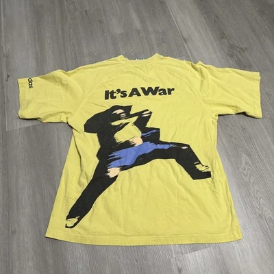 Vintage 90s Adidas Trefoil Tennis Ain’t A Game Shirt Size Large Rare Distressed  - Image 1 of 4