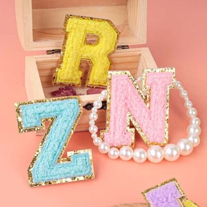 Toppe Alfabeto in Ciniglia Resistenti 52pz Autoadesive Adatte per Artigianato Fai da Te - Foto 1 di 5