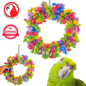 Bonka Vogel Spielzeug 994 Fiesta Flusenring Baumwolle Sieb Schaukel Papageienkäfig Spielzeug Haustier - Bild 1 von 7