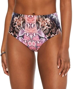 Bar III SNAKE MULTI Mixed Messages High-Rise Bikini Swim Bottom, US Small - Picture 1 of 3