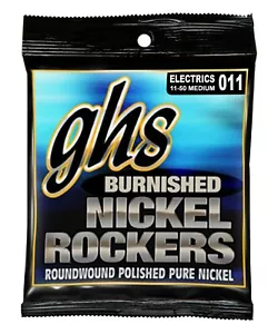 GHS BNR-M Burnished Nickel Rockers electric guitar strings, Med .011-.050 - Picture 1 of 1