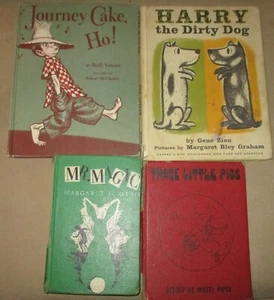 Lot of 4 Classic Children's Books, Mr. Magic, Harry the Dirty Dog, Journey Cake - Foto 1 di 12