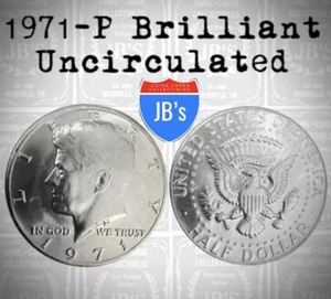 1971 P Kennedy Half Dollar BRILLIANT UNCIRCULATED *JB's Coins* - Picture 1 of 4