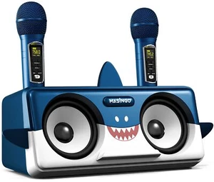 MASINGO Shark Karaoke Machine for Kids Children and Toddlers with 2 Wireless - Picture 1 of 9