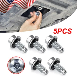 5x Magnetic Oil Drain Plug/Washer M12×1.75 For Chevrolet Buick Cadillac 11562588 - Foto 1 di 15