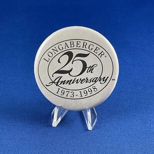 Ancien bouton épingle Longaberger Paniers 25ème anniversaire 1973-1998 2,25" - Photo 1/2