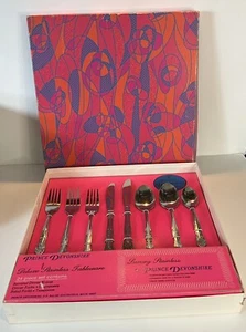 Posate da tavola vintage 24 pezzi Prince Devonshire inox nuove coltelli forchette - Foto 1 di 8