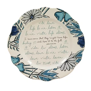 Plato de cena de primavera de día BLUE LIFE - 40997 regalo de casa de campo - Imagen 1 de 5