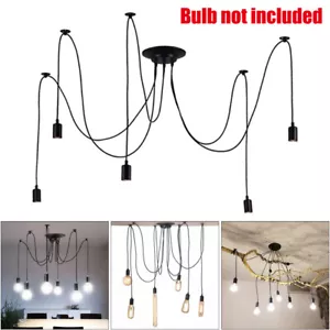 6 Lights Spider Chandelier Multi Pendant Light Ceiling Lamp Loft Fixture E27 - Picture 1 of 12