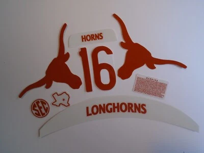 Texas Longhorns football helmet decals speed flex #16 Manning - Image 1 of 4