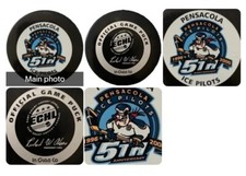 1996-2000 5th ANNIVERSARY PENSACOLA ICE PILOTS ECHL INGLASCO OFFICIAL GAME PUCK